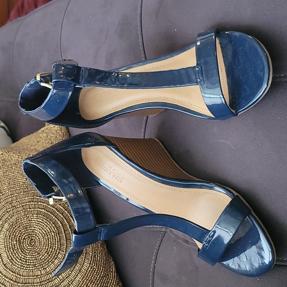Ankle strap wedge sandals. Never size 8.5 worn once. Size 9 worn once - Picture 2 of 4